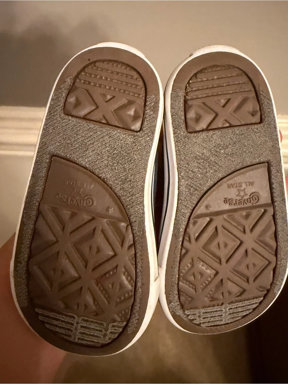 Converse Chuck Taylor All Star Blue Denim Slip On Hook Loop Infant Sneakers 6